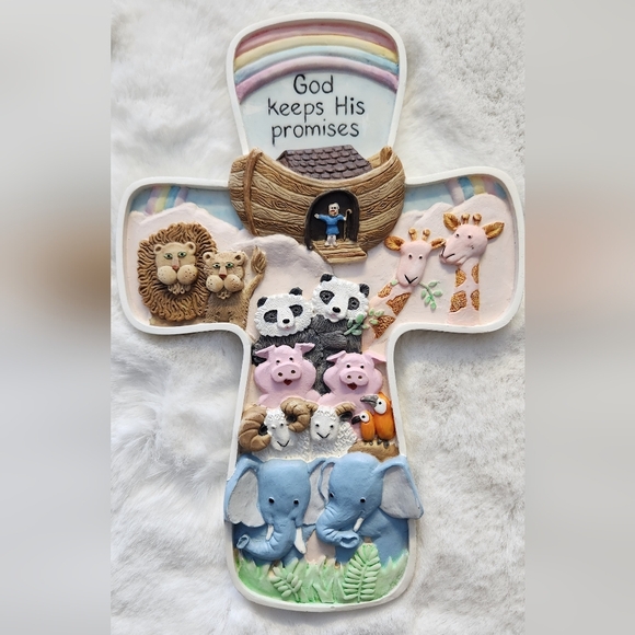 Vintage Abbey Press Noah's Ark Cross - Picture 13 of 14